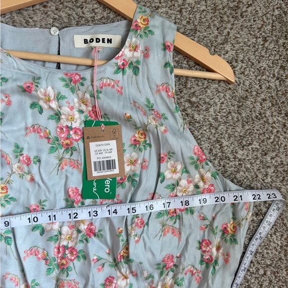 NWT Boden Floral Sleeveless Midi Dress Fit N Flare Pastel Spring Casual Formal - Picture 8 of 11
